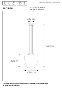 Lucide Florien Hanglamp