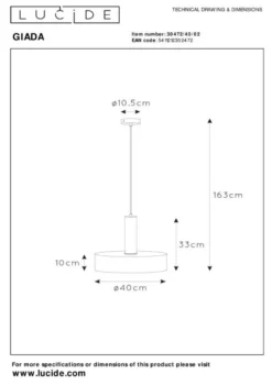 Lucide Giada Hanglamp