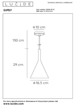 Lucide Gipsy Hanglamp