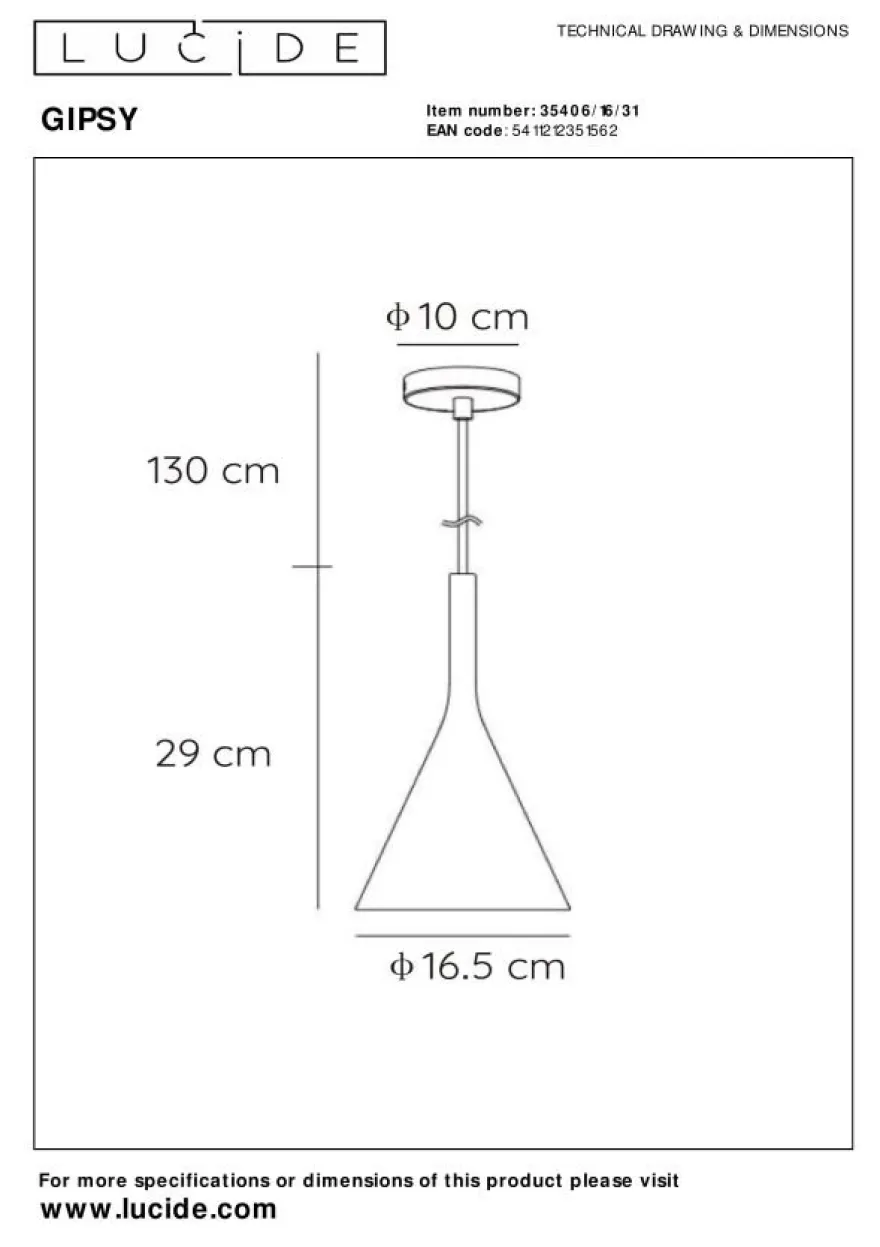 Lucide Gipsy Hanglamp