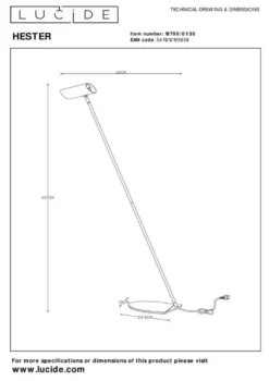 Lucide Hester Vloerlamp
