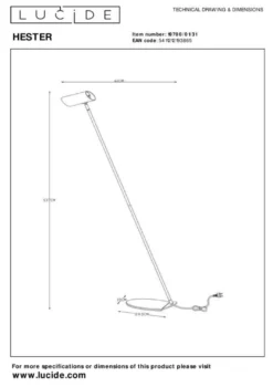 Lucide Hester Vloerlamp