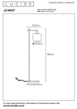 Lucide Joanet Vloerlamp
