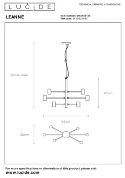 Lucide Leanne Hanglamp