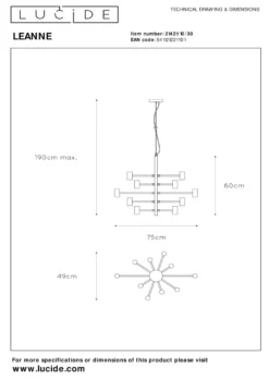 Lucide Leanne Hanglamp