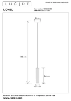 Lucide Lionel Hanglamp