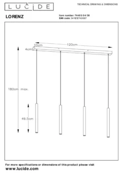 Lucide Lorenz Hanglamp