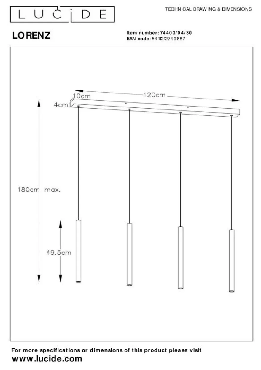 Lucide Lorenz Hanglamp
