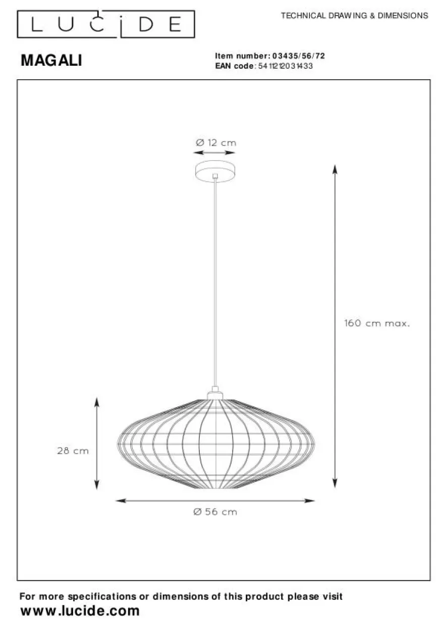 Lucide Magali Hanglamp