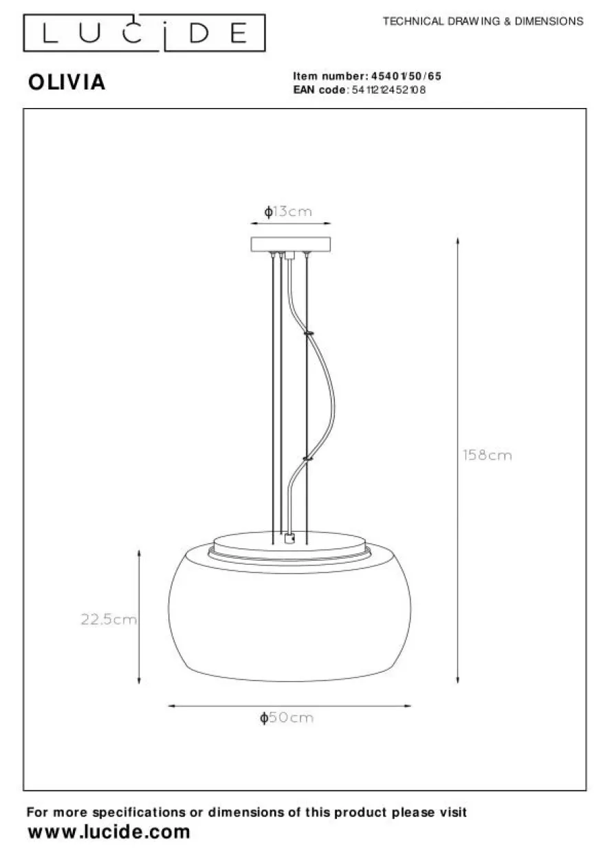 Lucide Olivia Hanglamp
