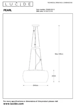 Lucide Pearl Hanglamp