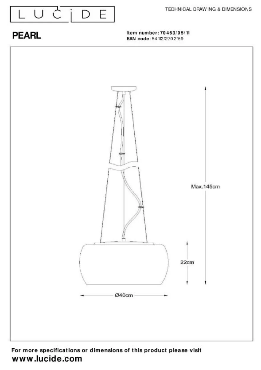 Lucide Pearl Hanglamp