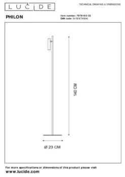 Lucide Philon Vloerlamp