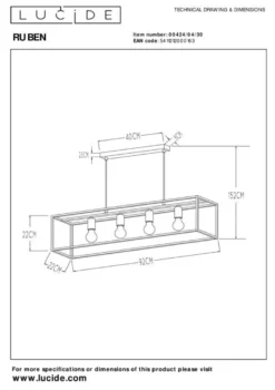Lucide Ruben Hanglamp