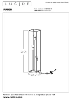 Lucide Ruben Vloerlamp