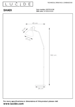 Lucide Shadi Vloerlamp