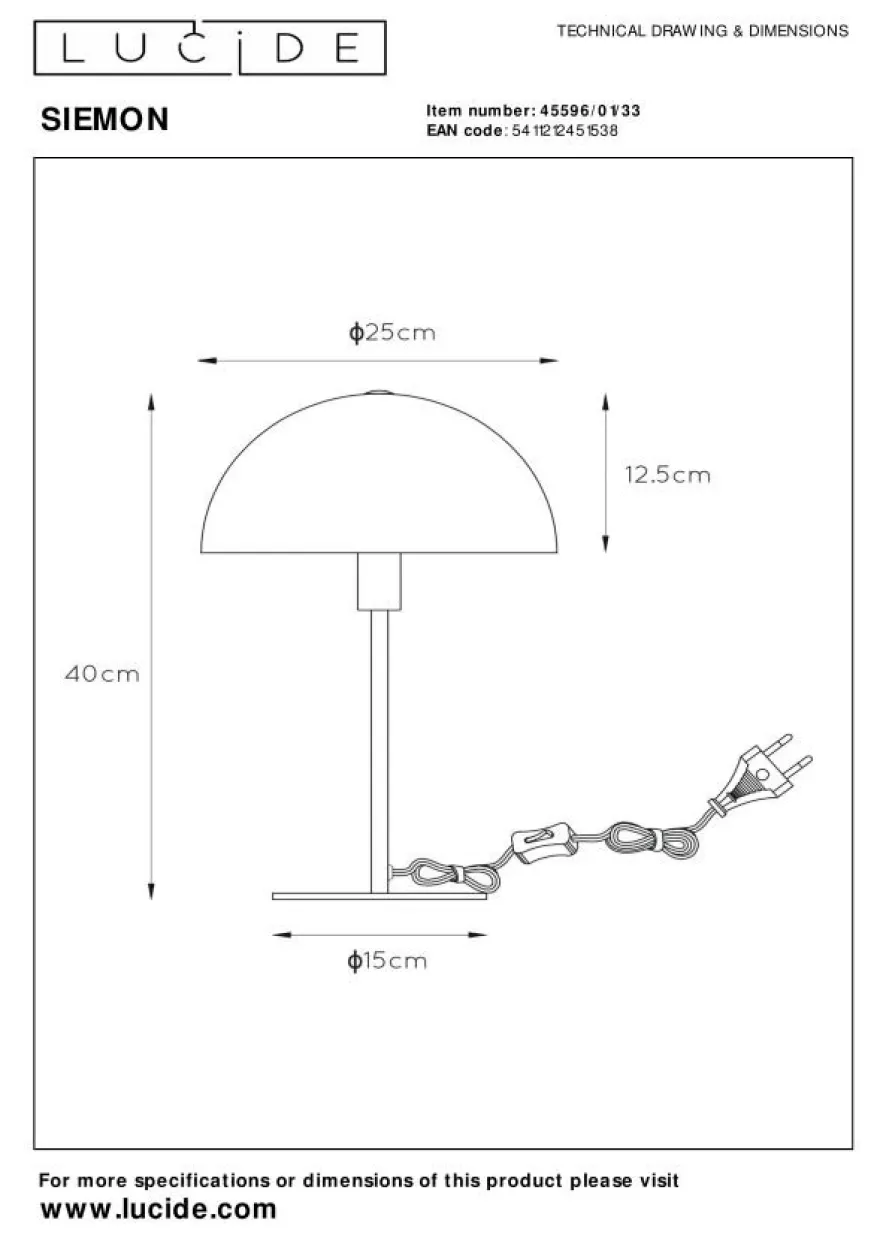 Lucide Siemon Tafellamp