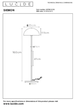 Lucide Siemon Vloerlamp