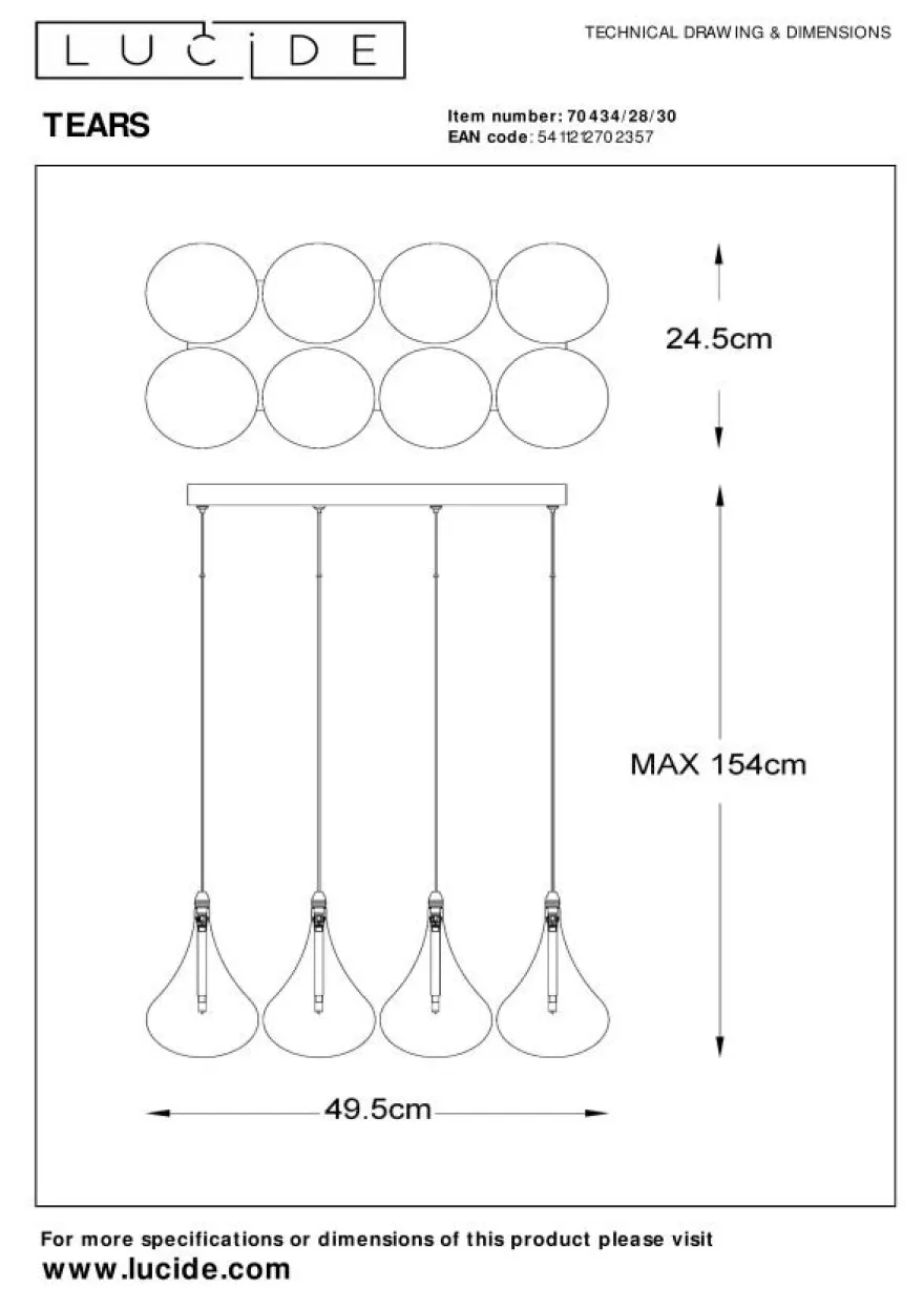 Lucide Tears Hanglamp