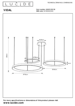 Lucide Vidal Hanglamp