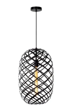 Lucide Wolfram Zwart Hanglamp