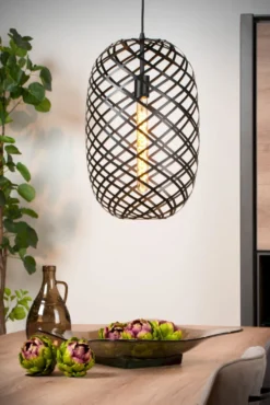 Lucide Wolfram Zwart Hanglamp