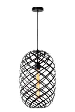 Lucide Wolfram Zwart Hanglamp