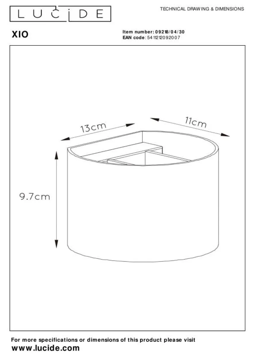 Lucide Xio Wandlamp