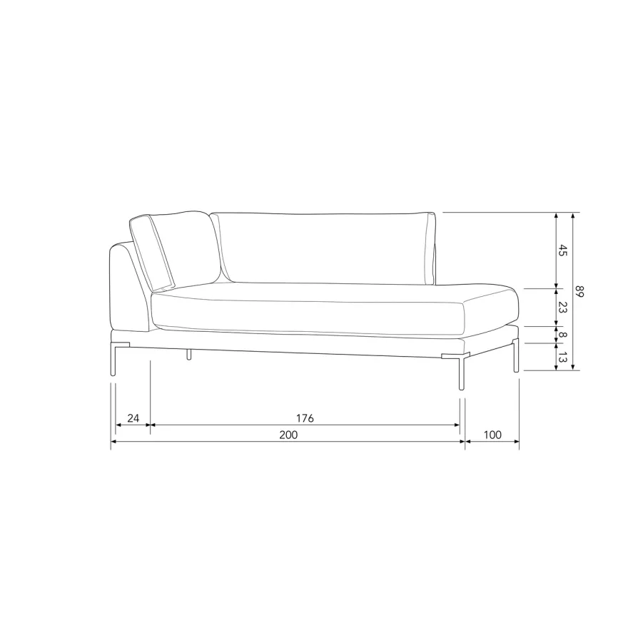 vtwonen Couple Lounge Rechts Elementenbank