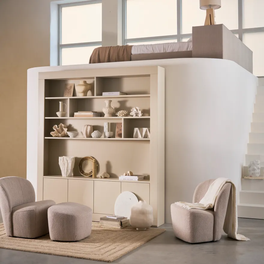vtwonen Lofty Bouclé Fauteuil