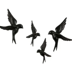 WOOOD Avaler Vogels Set van 4 Wanddecoratie