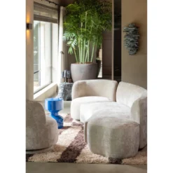 WOOOD Combi-Popular Fauteuil + Poef Elementenbank