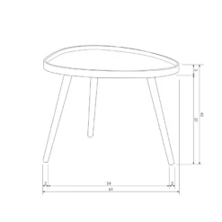 WOOOD Mae Bijzettafel