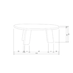 WOOOD Roundly Salontafel