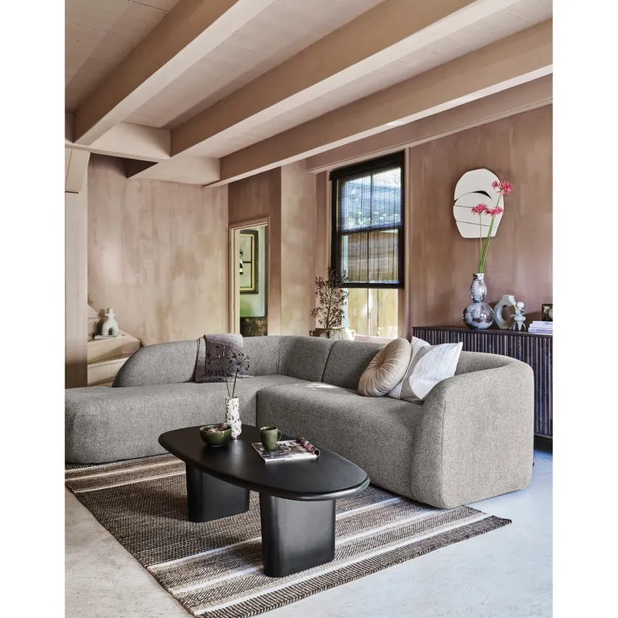 WOOOD Sloping Grey Melange Hoekbank