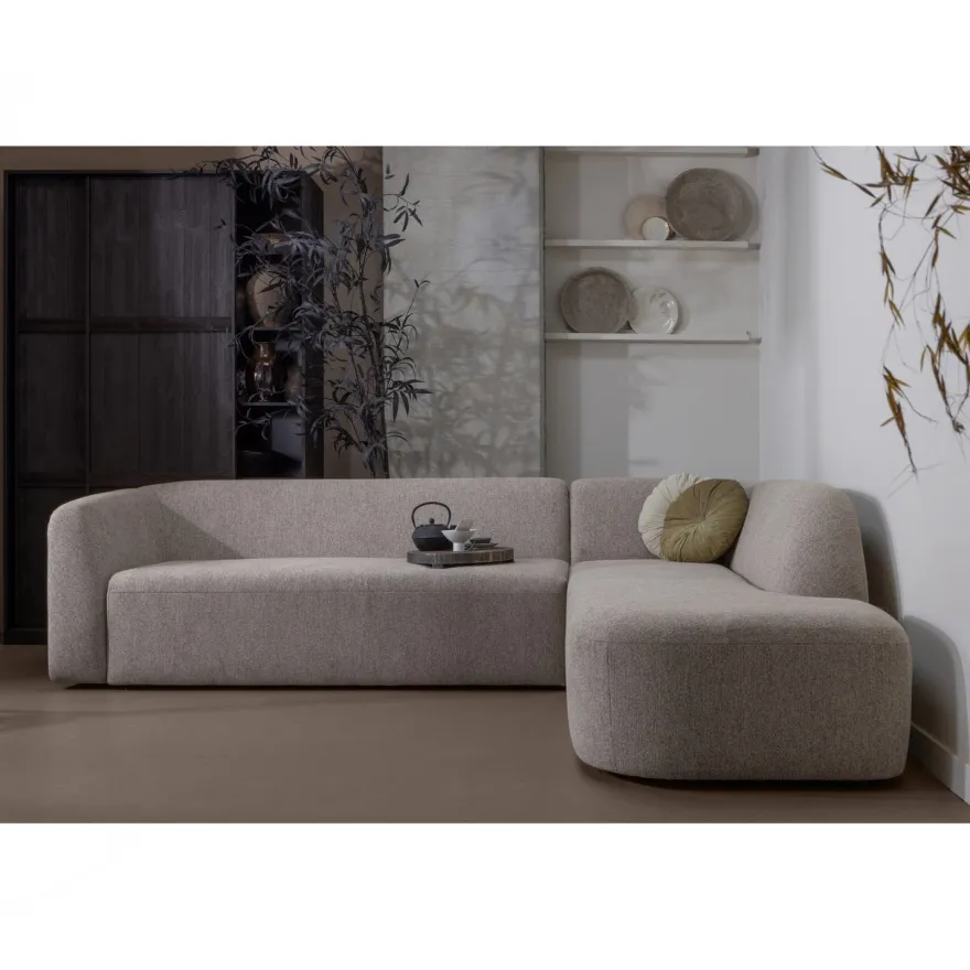 WOOOD Sloping Natural Melange Hoekbank