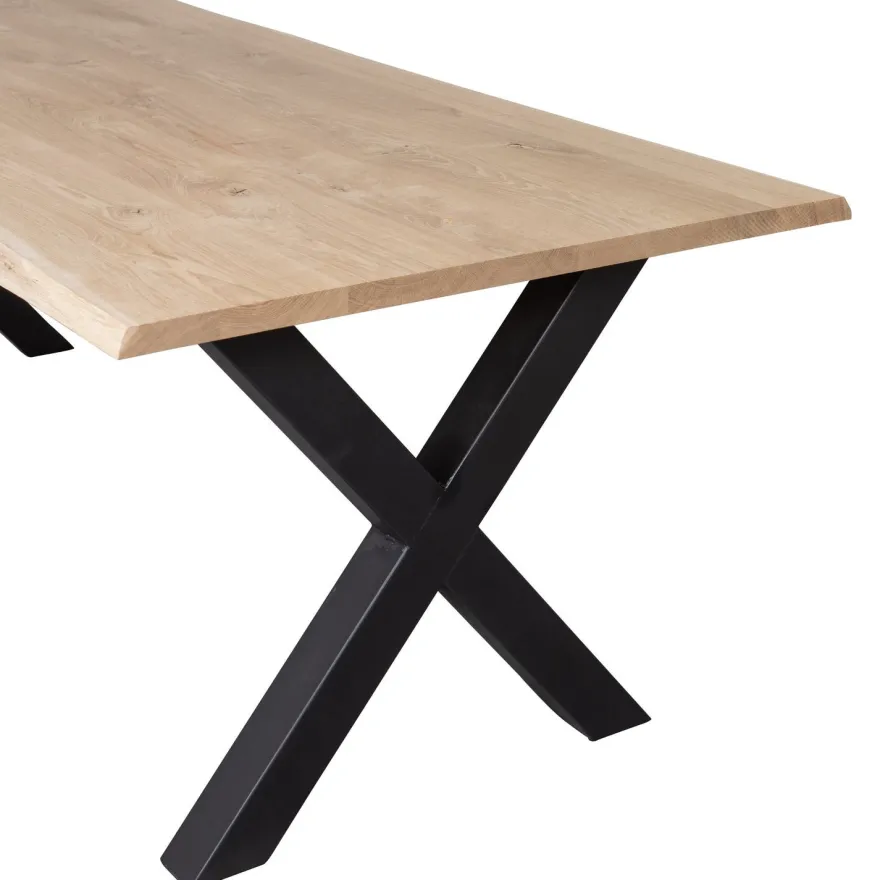WOOOD Tablo Boomstam X-poot Eettafel