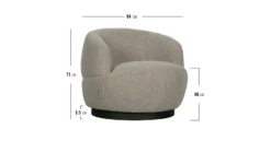 WOOOD Woolly Draaifauteuil