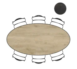 XOOON Arvada Ellips Natural Eettafel