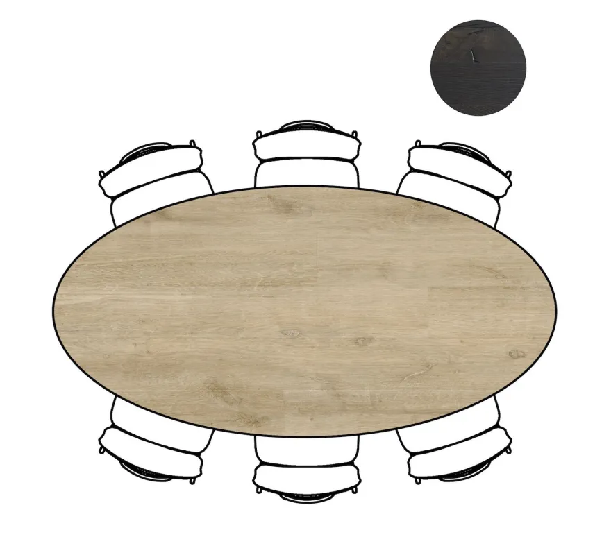 XOOON Arvada Ellips Natural Eettafel