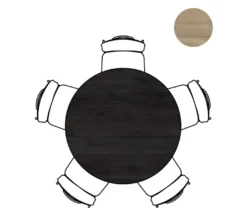 XOOON Arvada Rond Onyx Eettafel